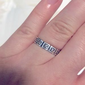 Sterling Greek Mosaic Ring